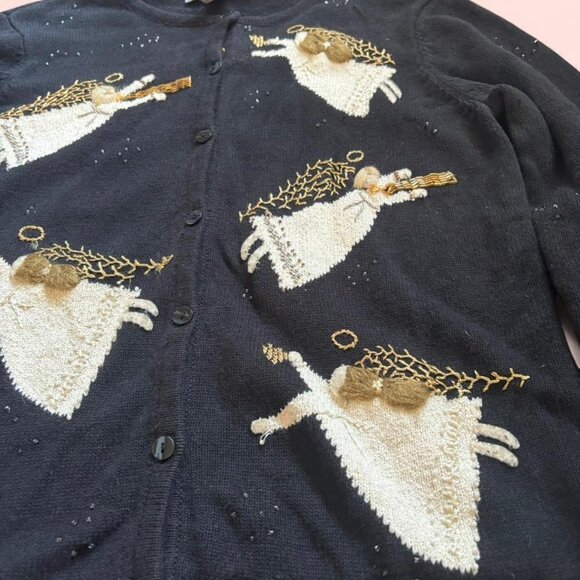 Y2K Angel Embroidered Cardigan- M - Picture 1 of 8